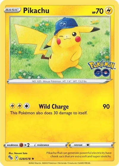 Pikachu 028/078 - Pokemon Go - Holofoil