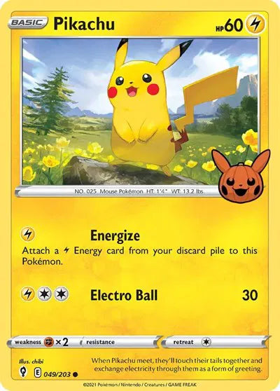 Pikachu 049/203 - Trick or Trade BOOster Bundle - Normal