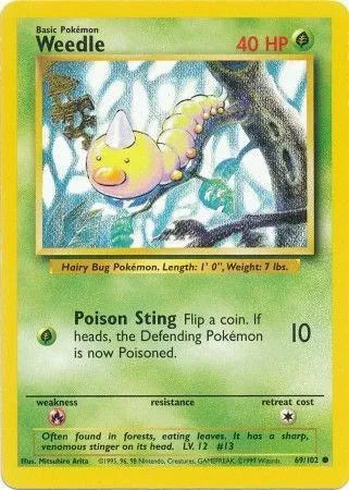 Weedle 69/102 - Base Set (Unlimited) - Normal
