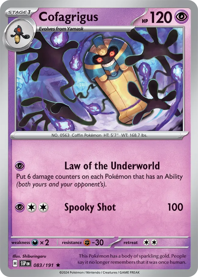 Cofagrigus 083/191 – Wogende Funken – Umgekehrte Holofolie