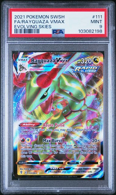 Rayquaza VMAX (PSA 9) 111/203 - Evolving Skies - Holofoil