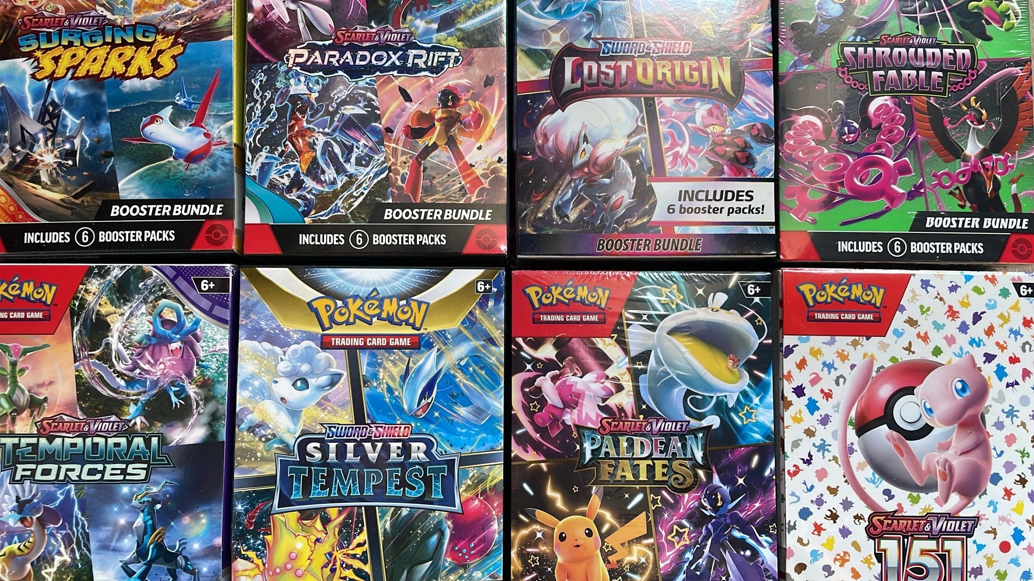 verschillende pokemon booster bundels