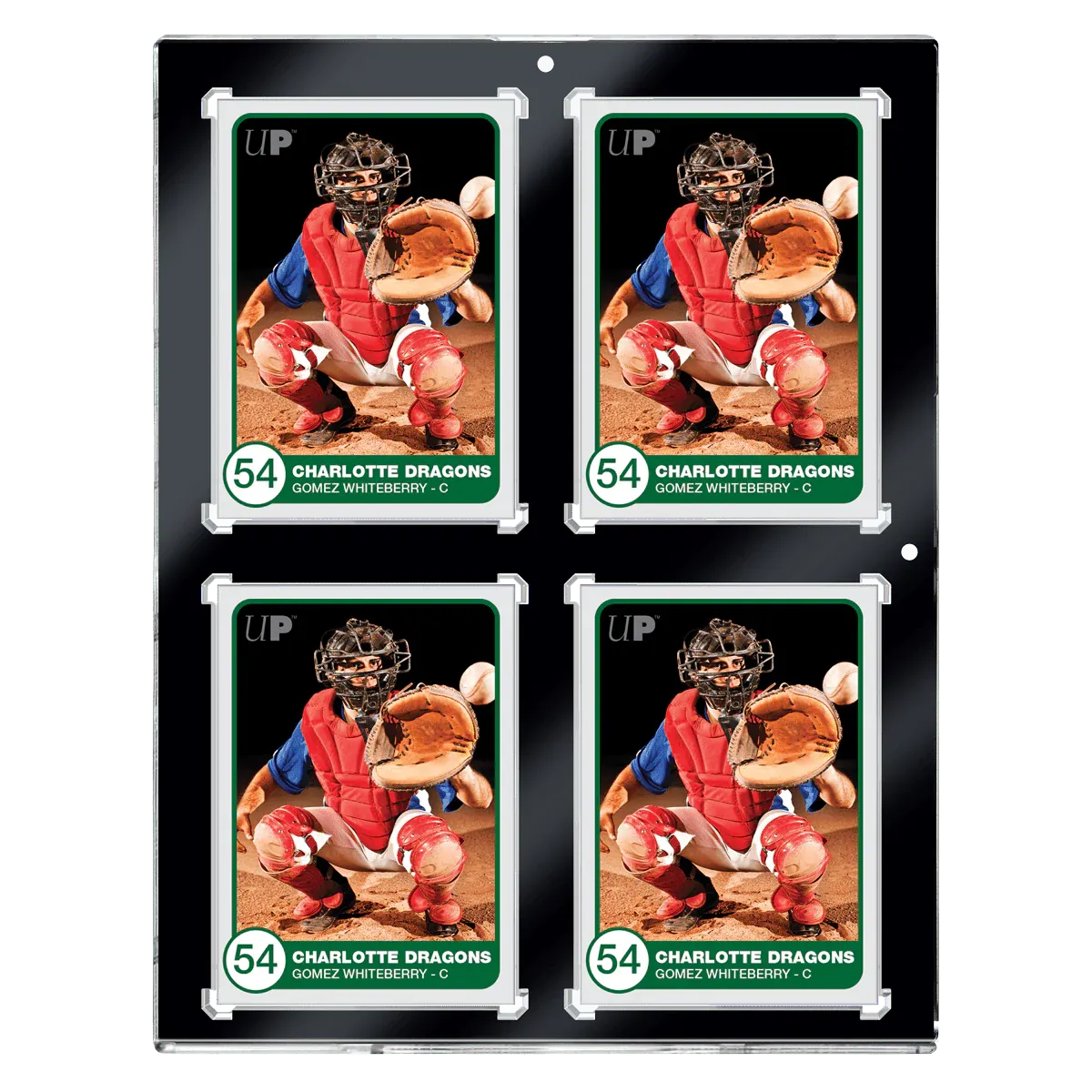 Ultra Pro - 130PT 4-Karten-UV-One-Touch-Magnethalter mit schwarzem Rand