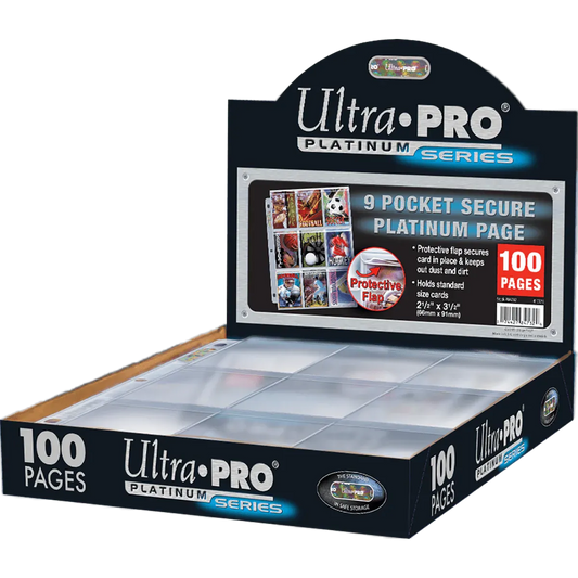Ultra Pro - 9-Pocket Secure Page For Standard Cards 100 Pieces