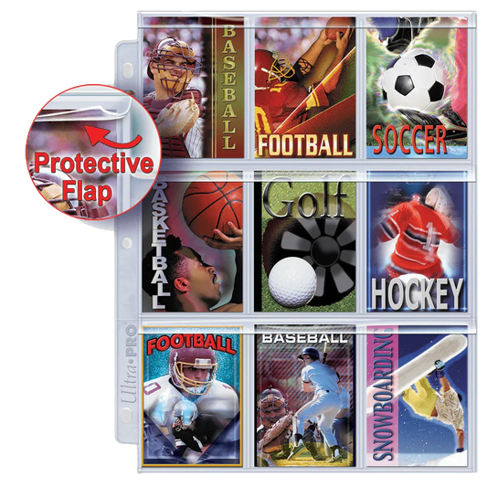 Ultra Pro - 9-Pocket Secure Page For Standard Cards 100 Pieces