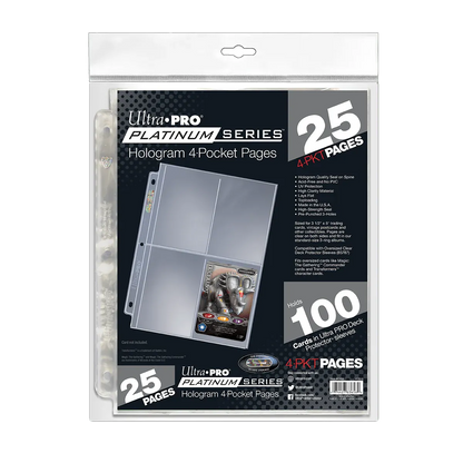 Ultra Pro - Ultra PRO Platinum Series 4-Pocket Pages 25 Pieces
