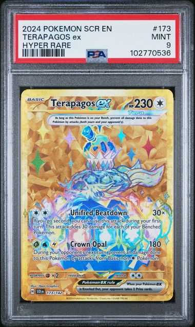 Terapagos ex (PSA 9) 173/142 - Stellar Crown - Holofoil