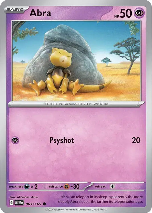 Abra 063/165 - Scarlet & Violet 151 - Reverse Holofoil