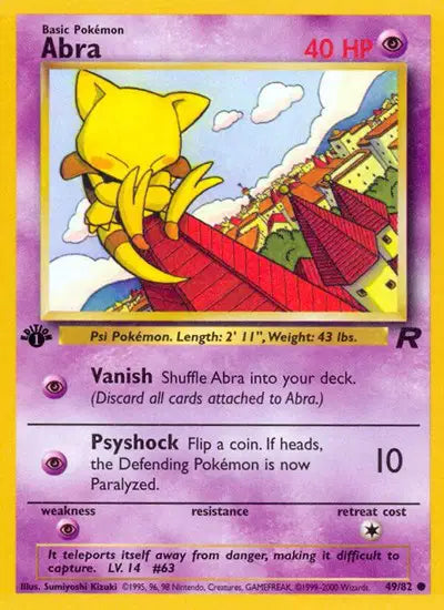 Abra 49/82 - Team Rocket (1st Edition) - Normal