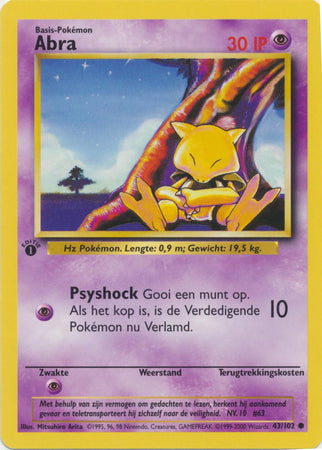 Abra (NL) 43/102 - Base Set (1st Edition) - Normal