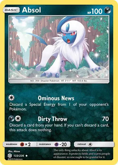 Absol 133/236 - Cosmic Eclipse - Reverse Holofoil