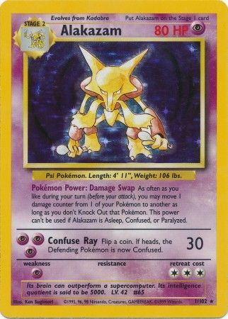 Alakazam 1/102 - Base Set (Unlimited) - Holofoil