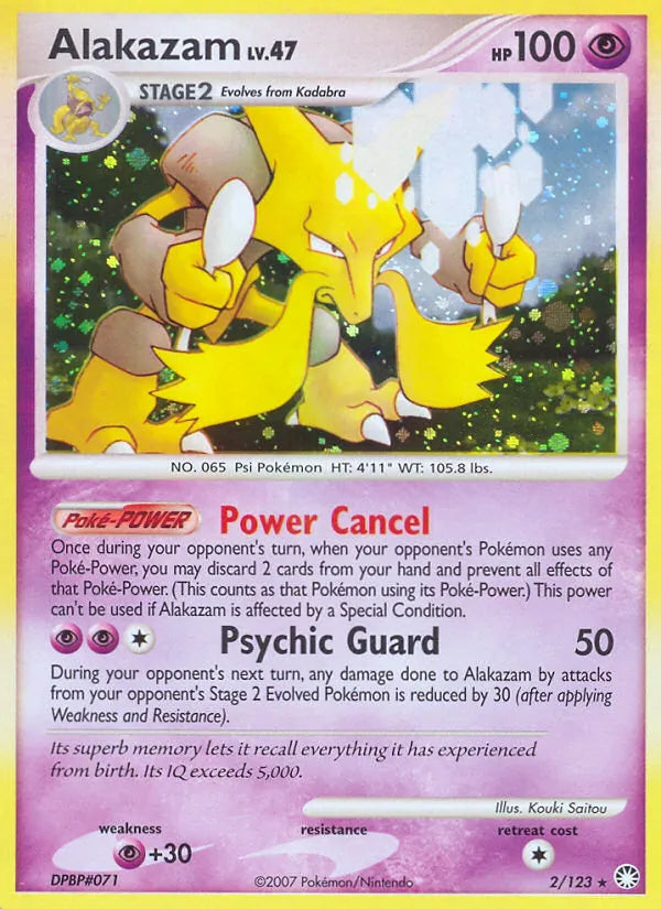 Alakazam Lv.47 2/123 - Mysterious Treasures - Holofoil