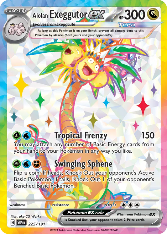 Alolan Exeggutor ex 225/191 - Surging Sparks - Holofoil