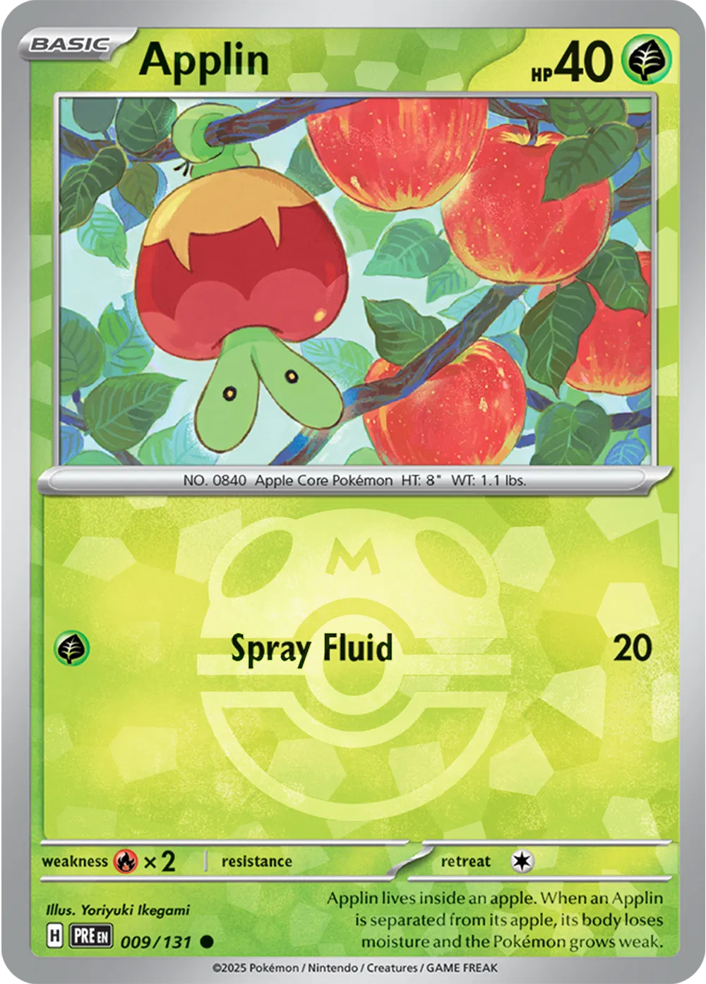 Applin 009/131 - Prismatic Evolutions - Master Ball Pattern
