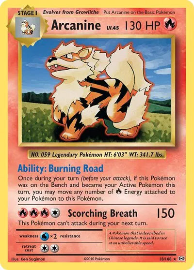 Arcanine 18/108 - Evolutions - Normal