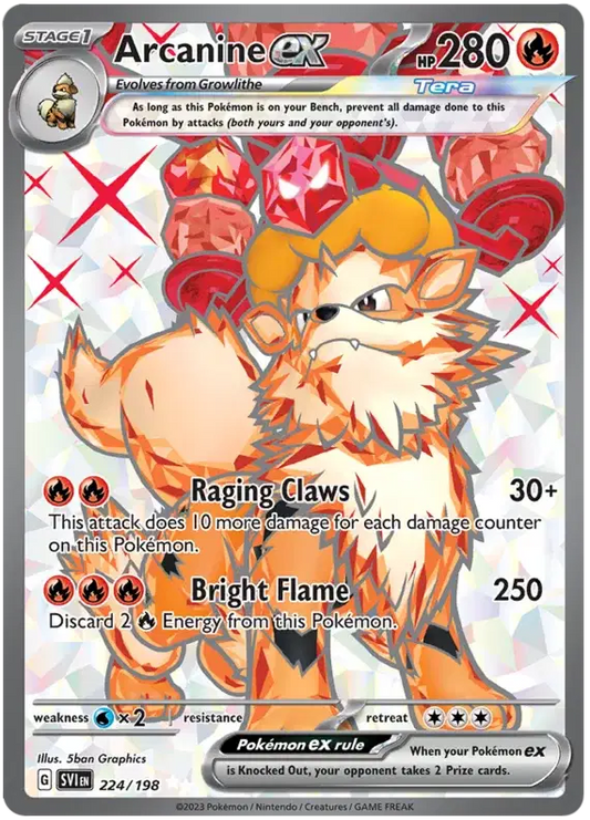 Arcanine ex 224/198 – Scarlet & Violet – Holofoil