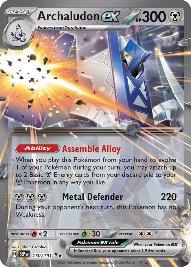 Archaludon ex 130/191 - Surging Sparks - Holofoil