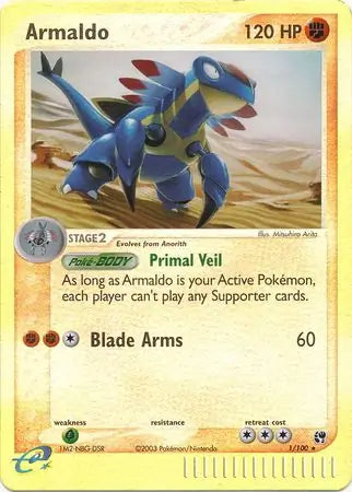Armaldo 1/100 - EX Sandstorm - Reverse Holofoil