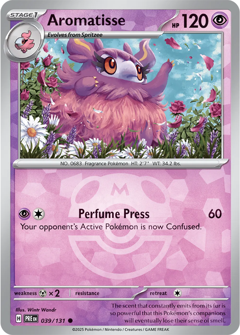 Aromatisse 039/131 - Prismatic Evolutions - Master Ball Pattern