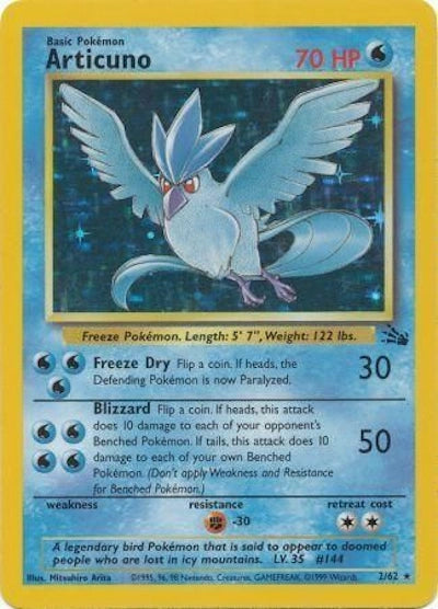 Articuno 2/62 - Fossil (Unlimitiert) - Holofolie