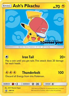 Ash's Pikachu SM114 - Sun & Moon Promo - Normal