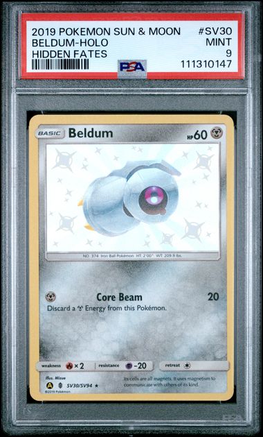 Beldum (PSA 9) SV30/SV94 – Hidden Fates – Holofoil