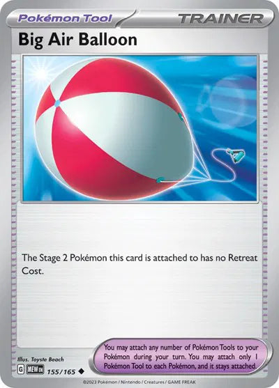 Big Air Balloon 155/165 - Scarlet & Violet 151 - Reverse Holofoil