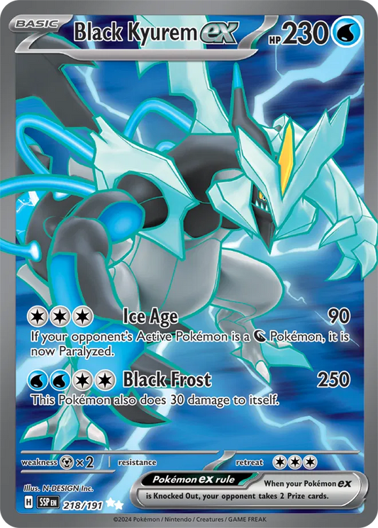 Black Kyurem ex 218/191 - Surging Sparks - Holofoil