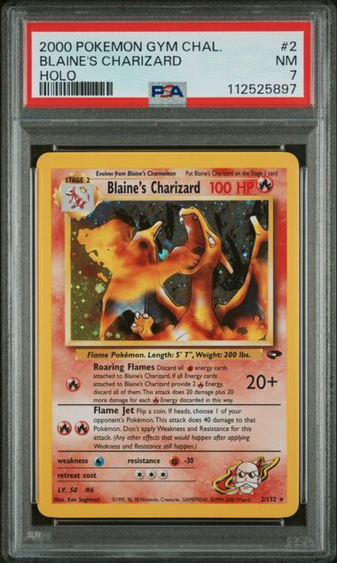 Blaine's Charizard (PSA 7) 2/132- Gym Challenge (Unlimited) - Holofoil