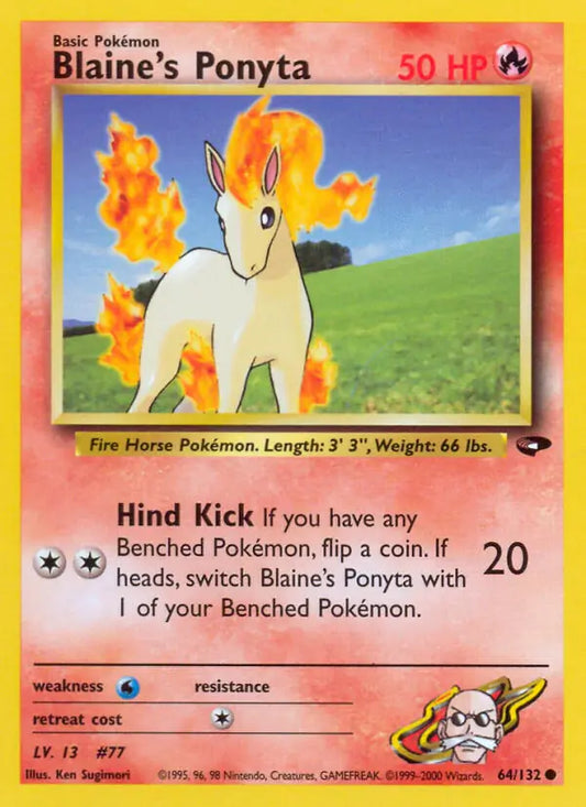 Blaine's Ponyta 64/132 - Gym Challenge (Unlimited) - Normal