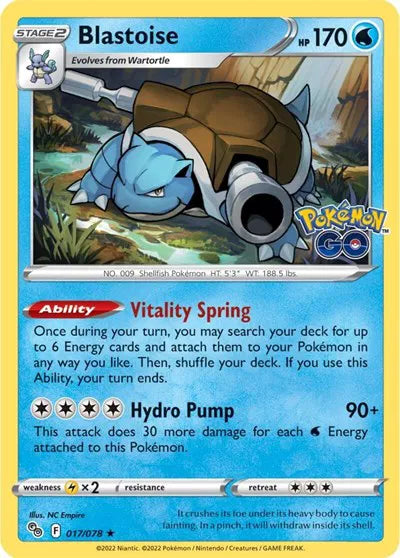 Blastoise 017/078 - Pokemon Go - Reverse Holofoil