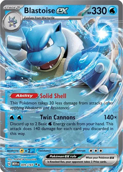 Blastoise ex 009/165 - Scarlet & Violet 151 - Holofoil