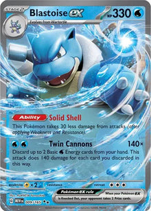 Blastoise ex 009/165 - Scarlet & Violet 151 - Holofoil