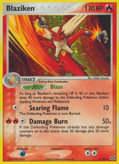 Blaziken 1/106 - EX Emerald - Holofoil