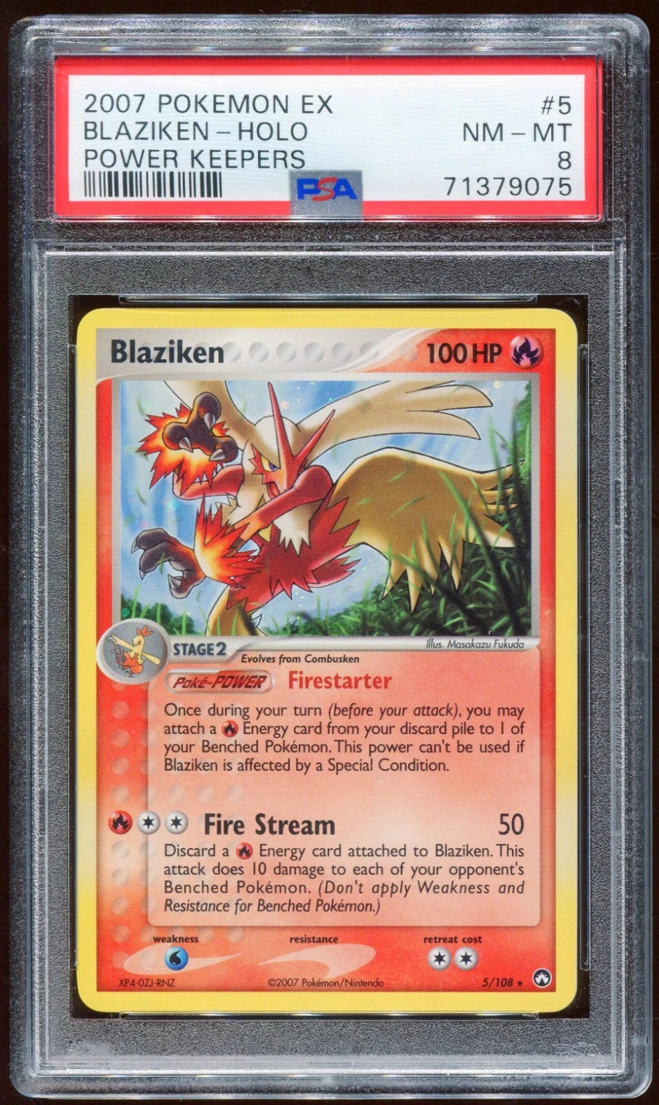 Blaziken (PSA 8) 5/108 - EX Power Keepers - Holofoil