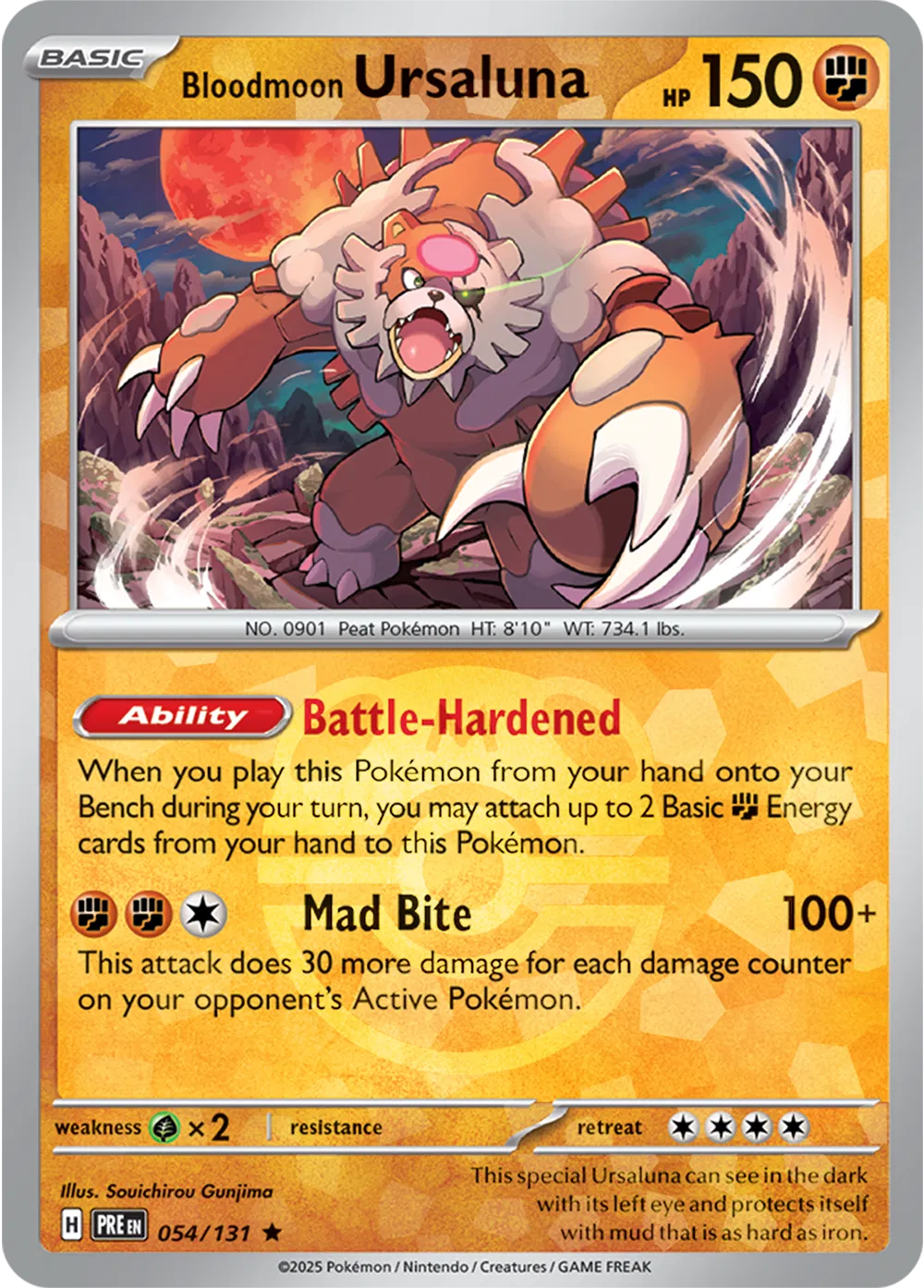 Bloodmoon Ursaluna 054/131 - Prismatic Evolutions - Master Ball Pattern