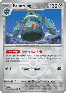 Bronzong 067/131 - Prismatic Evolutions - Master Ball Pattern