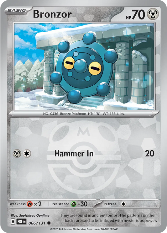 Bronzor 066/131 - Prismatic Evolutions - Master Ball Pattern