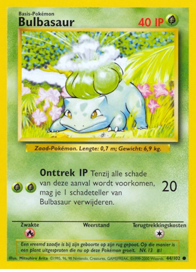 Bulbasaur (NL) 44/102 - Base Set (Unlimited) - Normal