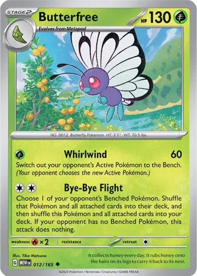Butterfree 012/165 - Scarlet & Violet 151 - Reverse Holofoil