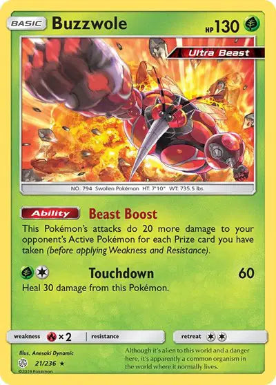 Buzzwole 21/236 - Cosmic Eclipse - Holofoil