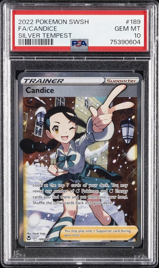 Candice (PSA 10) 189/195 - Silver Tempest - Holofoil