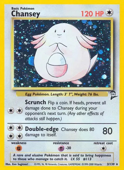 Chansey 3/130 - Base Set 2 - Holofoil