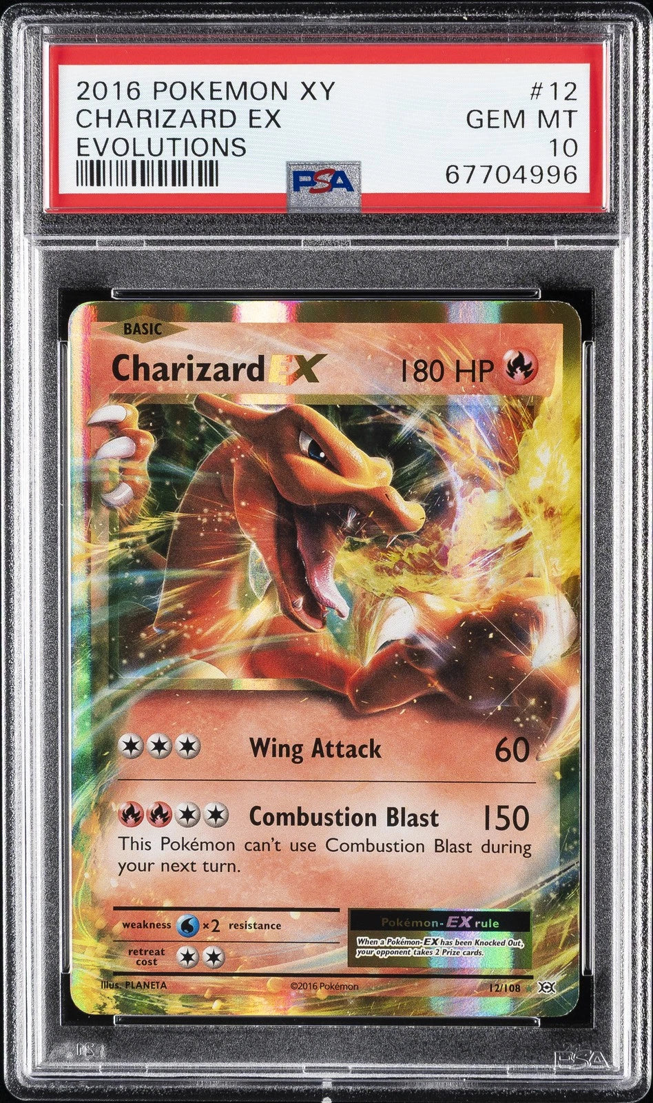Charizard EX (PSA 10) 12/108 - Evolutions - Holofoil