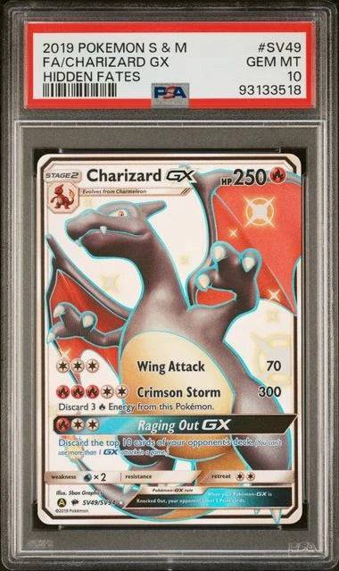 Charizard GX (PSA 10) SV49/SV94 - Hidden Fates: Shiny Vault - Holofoil
