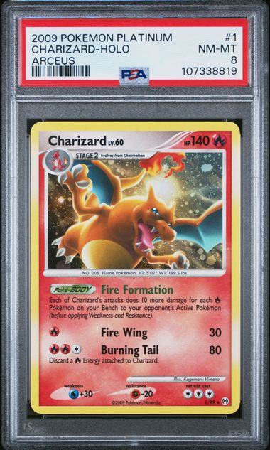 Charizard Lv.60 (PSA 8) 1/99 - Platinum Arceus - Holofoil