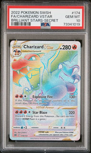 Charizard VSTAR (PSA 10) 174/172 - Brilliant Stars - Holofoil