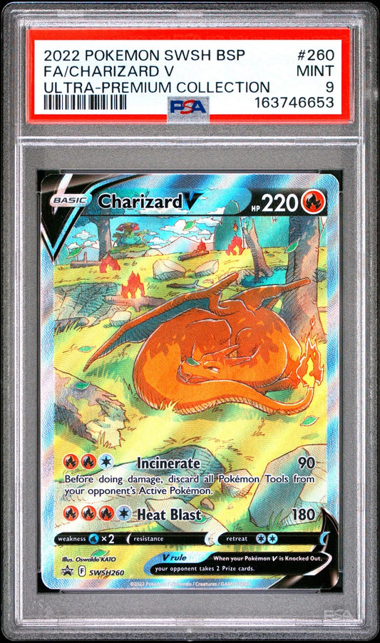 Charizard V (PSA 9) SWSH260 - Sword & Shield Promo - Holofoil