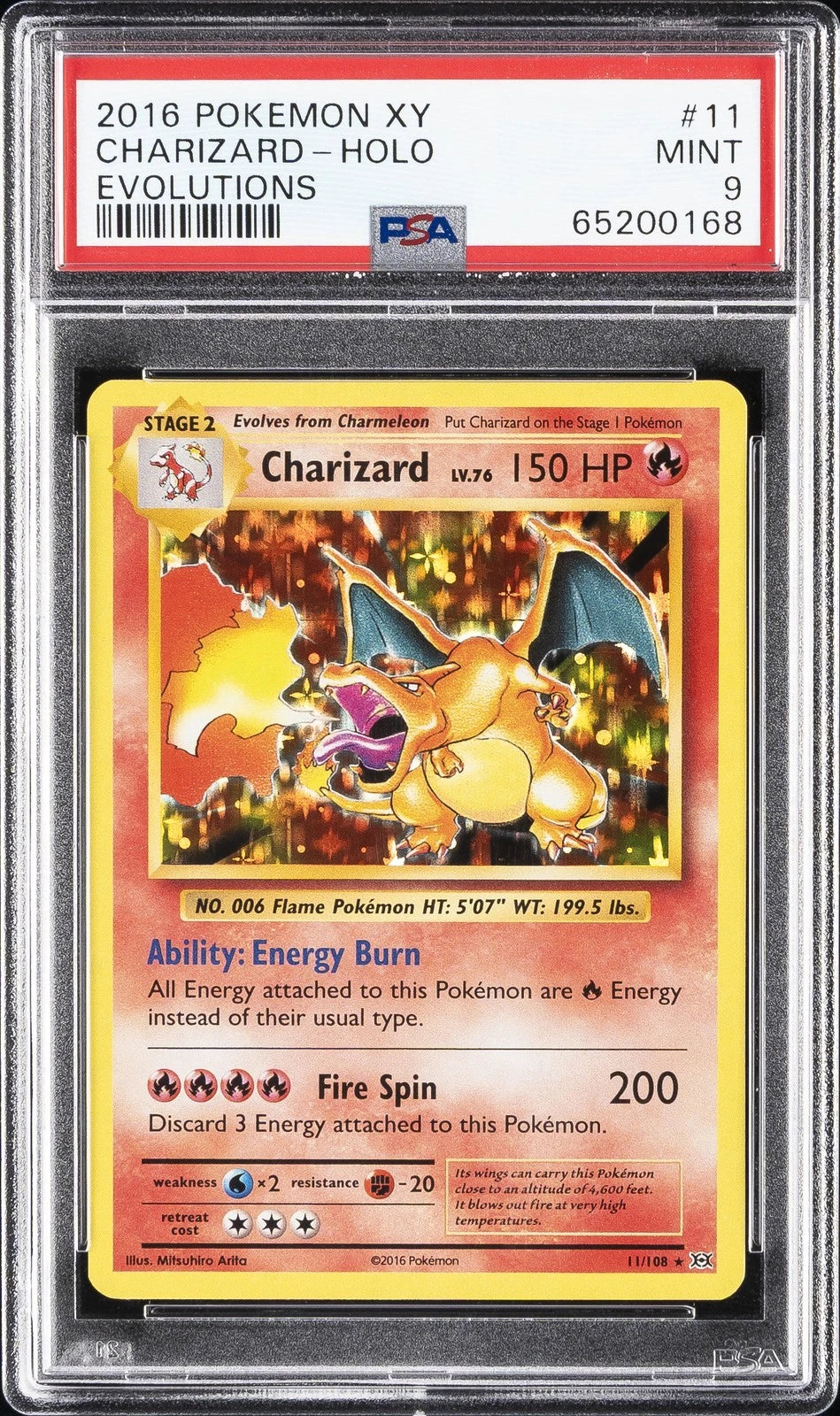 Charizard (PSA 9) 11/108 - Evolutions - Holofoil